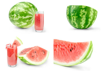 Set of Arbuz isolated on a white background cutout