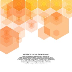 hexagon orange background. abstract vector illustration eps 10