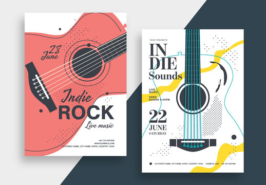 Indie Rock Music Poster Layout