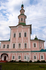 Fototapeta na wymiar Baroque Church of St. John the Baptist in Totma, Vologda region, Russia.
