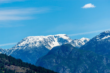 Fototapeta na wymiar View of mountain road in British Columbia, Canada.