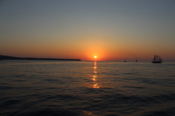 sunset at sea