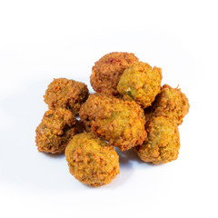 Falafel Closeup, Isolated on White Background