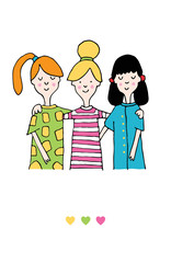 Besties greeting card