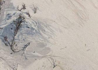 Sea sand and blue ink color patterns