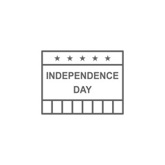 Independence day USA outline icon. Signs and symbols can be used for web, logo, mobile app, UI, UX