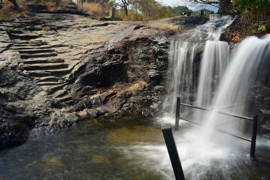 Kumbakkarai Water Falls in the foothills of the Kodaikanal Hills