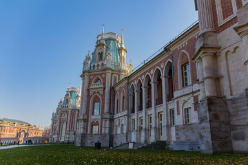 Fototapeta na wymiar Moscow, Russia - October 18, 2018: Great Tsaritsyno Palace in museum-reserve Tsaritsyno