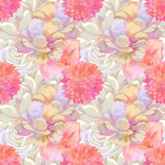 Fototapeta na wymiar Vintage Floral Background - Melanie 2