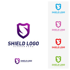 Initial S Shield Logo Design Concepts. S Letter Shield Vector illustration Design. Icon Symbol