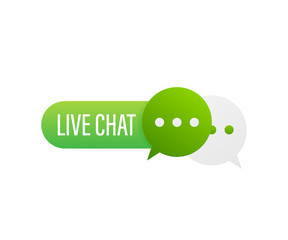 live chat speech bubbles concept. Vector stock illustration.