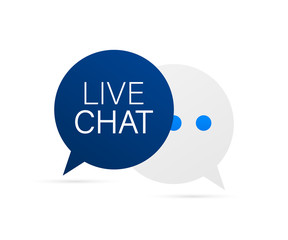 live chat speech bubbles concept. Vector stock illustration.