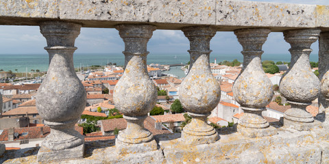 Saint martin de Re in france in panoram view from church