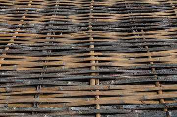 Detail handcraft bamboo weaving texture background.