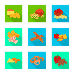 Isolated object of taste and seasonin symbol. Collection of taste and organic   vector icon for stock.