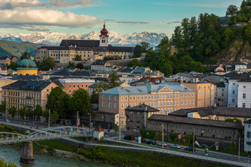 Naklejka premium View to Salzburg Skyline from, Austria