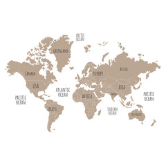World map vector illustration.