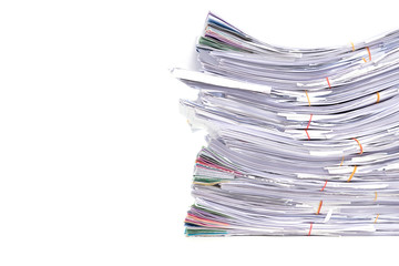 Stack of Documents isolated on white background