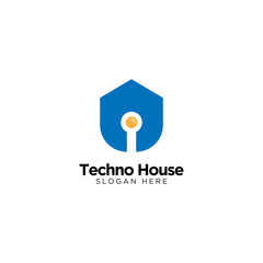 Techno House Logo Design Vector