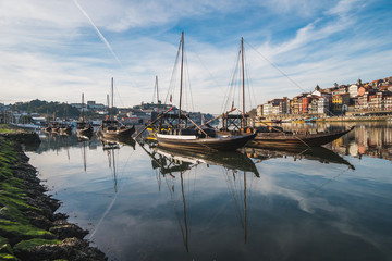 Porto, Portugal - 25 December 2018: Beautiful morning in Porto