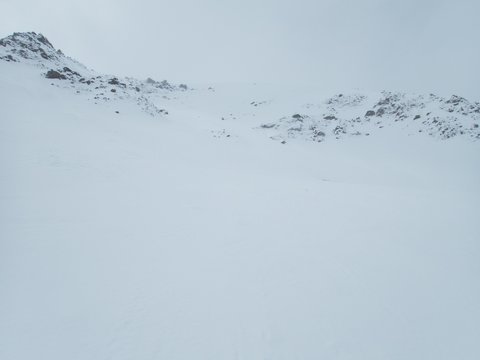 winter season climbing weisseespitze in kaunertal gletcher