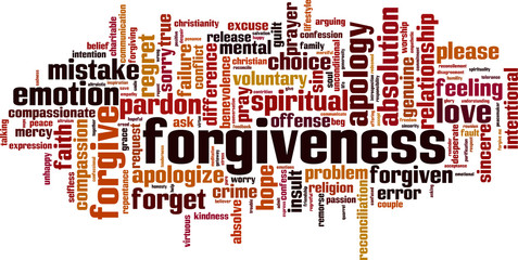 Forgiveness word cloud