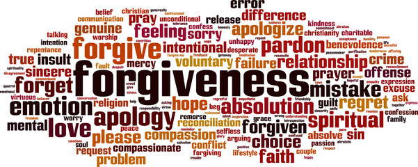 Forgiveness word cloud