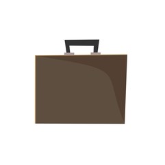 vector briefcase icon. business office suitcase isolated on white