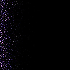 Violet particles falling on transparent background, horizontal orientation. Vector. eps 10