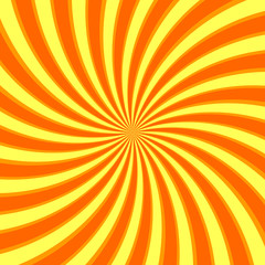 Yellow swirl background, poster design template, vector illustration