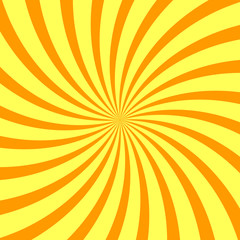 Yellow swirl background, poster design template, vector illustration