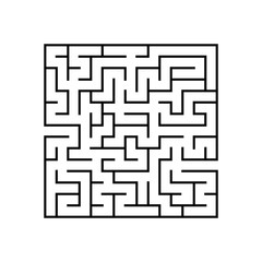 Abstact labyrinth. Educational game for kids. Puzzle for children. Maze conundrum. Find the right path. Vector illustration.