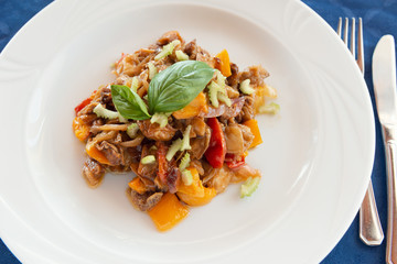 vegetable caponata grown on the island of Panarea in Sicily