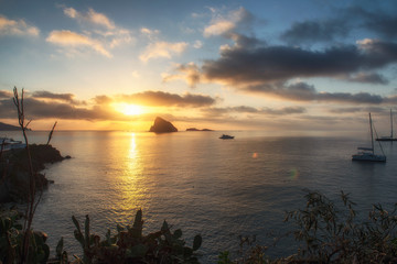 view of Dattilo from the island of Panarea in Sicily