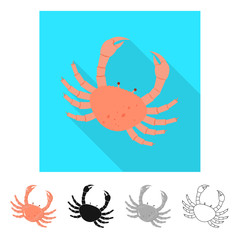 Vector design of fresh  and restaurant logo. Set of fresh  and marine   stock symbol for web.