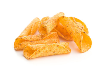 Rolled tortilla chips.