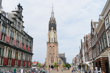 Oude Kerk (Old Church) in Delft, Netherlands