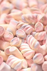 Pink marshmallows background