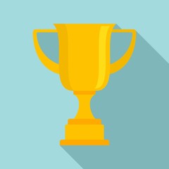 Sport gold cup icon. Flat illustration of sport gold cup vector icon for web design