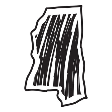 recommend clip art: Isolated sketch of the state of Mississippi - Vector