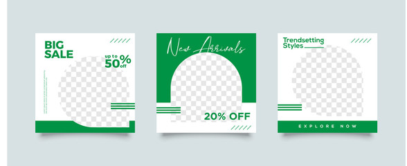 Modern promotion square web banner for social media mobile apps. Elegant sale and discount promo backgrounds fo digital marketing