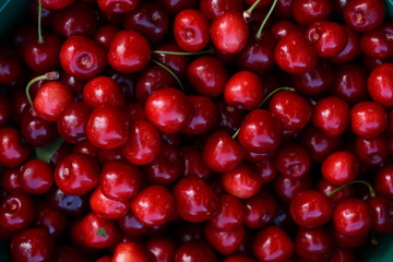 Background with many cherries