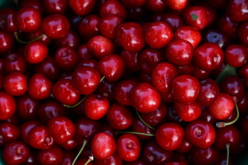Background with many cherries