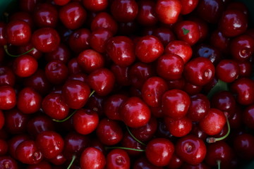 Background with many cherries