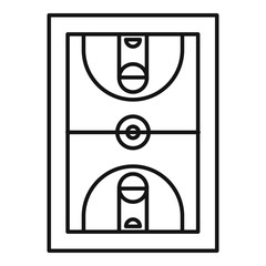 Sport basketball icon. Outline sport basketball vector icon for web design isolated on white background