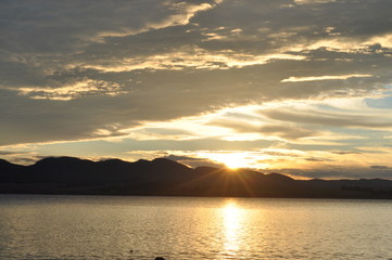 Por do Sol no Lago de Furnas