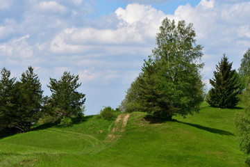 Fototapeta na wymiar landscape of Galovske luky nature reserve in Beskids in Czech republic