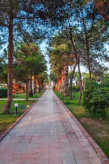 In a Mediterranean resort