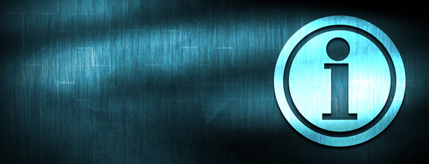 Info icon abstract blue banner background