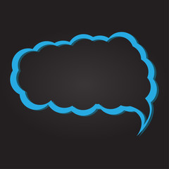 Isolated colored comic bubble chat on a black background - Vector